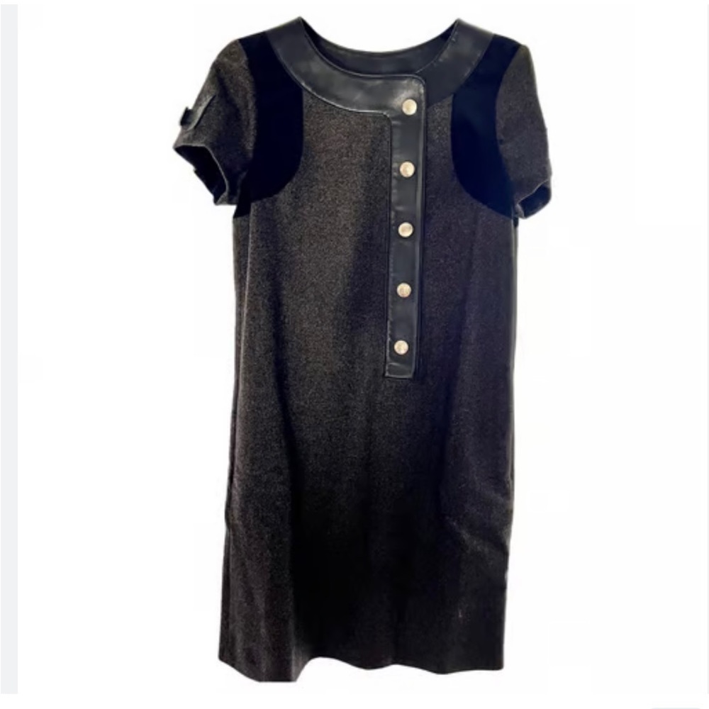 Gucci Crew Neck Mid Wool With Leather Dress​​​​​​​ - Picture 4 of 16